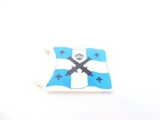 Lego 6x5 stud count Flag with Black Crossed Cannons 2525px2s
