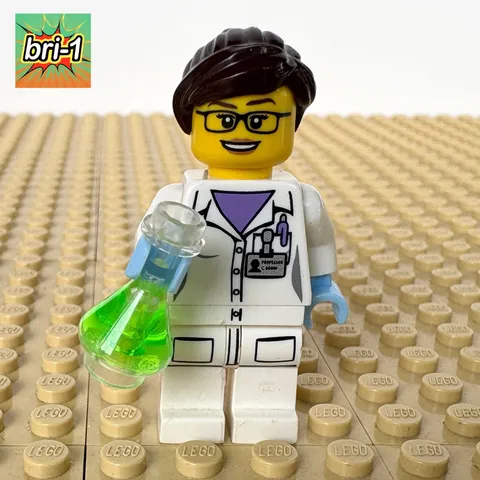 LEGO Minifigures: Lady Scientist, BEAKER col11-11, 71002, SERIES 11, 2013 FEMALE