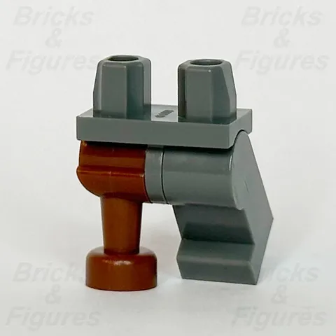 LEGO Dark Bluish Grey Minifigure Legs Part Reddish Brown Pirate Peg Leg 970d59