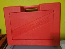 VINTAGE RED TYCO SUPER BLOCKS STORAGE CASE 16" X 12" X 4.5" 