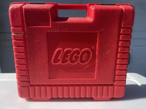 Vintage 1985 Lego RED Plastic Storage Container Case Carry Box 15x12x4