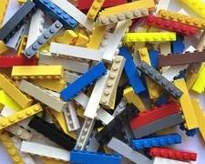 50x Lego Classic 1 x 6 Building Blocks - Assorted Colors