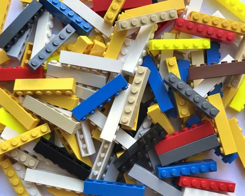 50x Lego Classic 1 x 6 Building Blocks - Assorted Colors