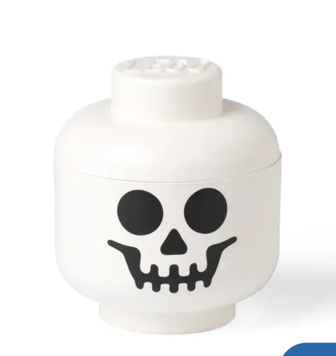 LEGO Storage Head Small White Skeleton Skull Halloween 5006591