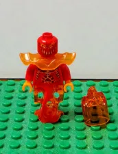 Lego Nexo Knights Flama Minifigure Red Head Nex050 70321 70339 Helmet Minifig