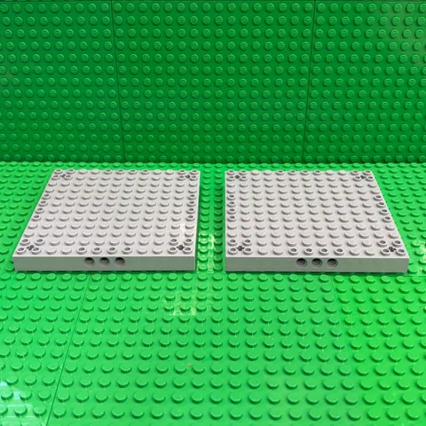 LEGO Technic Brick Modified 12 x 12 Base : Light Bluish Gray (2 Pack) : 47976