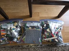 LEGO Bulk Lot Mixed Multicolor Plastic Bricks Pieces Parts in Ziploc Bags