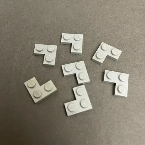Lego 2420 Light Gray Replacement Parts Pieces Lot of 7