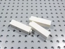 LEGO Lot of 3 White 1x1x3 Wall Pillar Bricks BB
