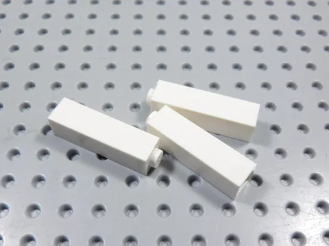 LEGO Lot of 3 White 1x1x3 Wall Pillar Bricks BB