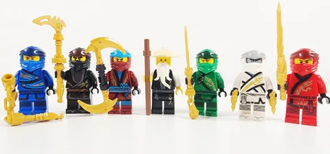 Lego Ninjago Legacy Minifigure Lot of 7 - Jay Cole Nya Lloyd Zane Kai Wu Sensei