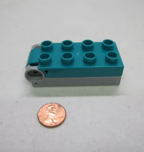 Lego Duplo TIPPER HINGE & CONNECTOR PIECE Gray Teal 13355 & 16686 Parts Hinged