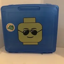 Lego Storage Case Cool Head Blue Carry On Container 2002