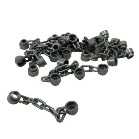 15 NEW LEGO Chain 5 Links Flat Silver