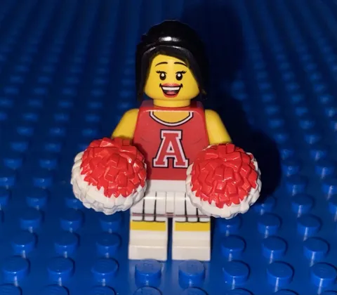 LEGO Cheerleader red pom pom cheer football minifigure Collectible series 8 CMF