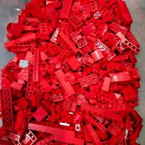 Bulk Lego:  Red - Sorted By Color, 15oz, Bricks, Flats, Studs, Angles, Baseplate