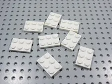 LEGO Lot of 8 White 2x3 Plates BB