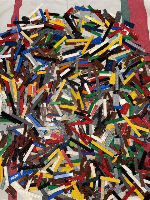 Assorted Lego Finishing Tiles Lot: mixed colors; sizes: smooth bulk flat