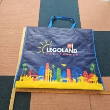 Legoland California Reusable Shopping Bag Navy Blue 29"X24”x8" Ç7