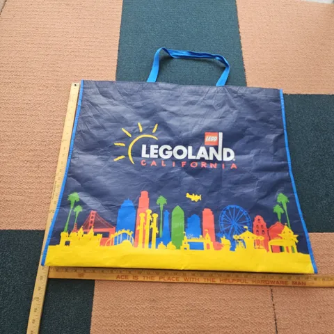 Legoland California Reusable Shopping Bag Navy Blue 29"X24”x8" Ç7