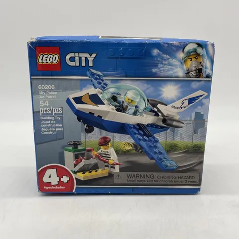 Lego City Sky Police Jet Patrol 60206 new sealed W/ Box Crush