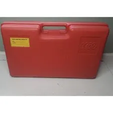 Vintage Lego Red Storage Box Bin Carrying Case Brick Closure Made US