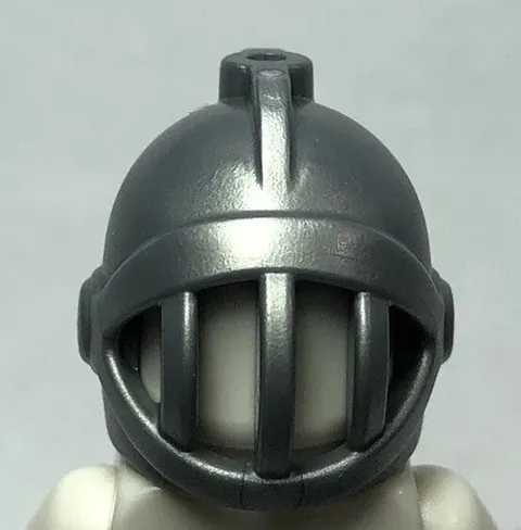 NEW LEGO Flat Silver Grille Helmet Castle Minifigure Headwear Headgear Fig J8