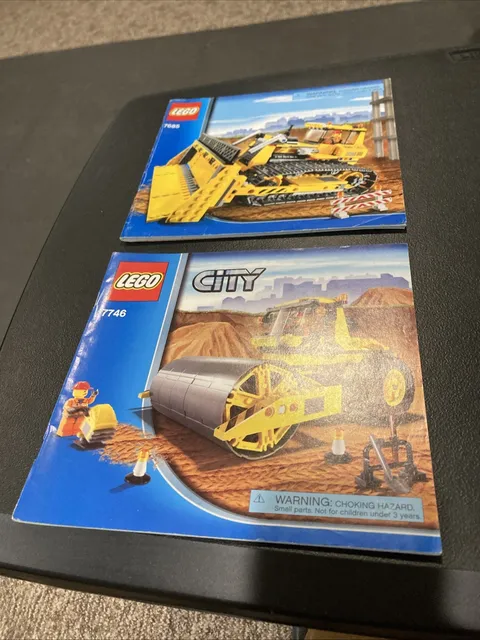 Lego City 7685 7746 Construction Dozer Instruction Manuals Only Lot 01