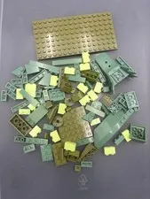 3 oz. Mixed Rare Green Colored Legos - standard blocks and unique pieces