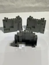 LEGO 3 Dark Gray Rock Wall Panel 4x10x6  6082   E129