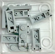 LEGO Plate, Modified 1 x 2 w Bar, 60478, Light Bluish Gray, QTY 10 Free Shipping