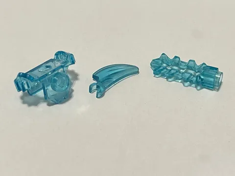 Lego 11098 16770 30936 13549 Transparent Blue Replacement Add-on Pieces Lot of 3