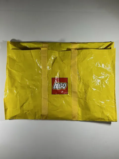 Giant LEGO Carrying Bag Yellow 20" X 30"x22 (Wrinkled/Creased- Ships Folded)
