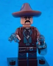 Lego Cowboy dark FLESH CHARRO western bandit w brick warriors sombrero & Guns