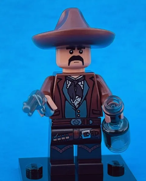 Lego Cowboy dark FLESH CHARRO western bandit w brick warriors sombrero & Guns