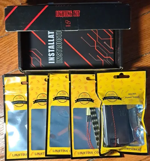 LET'S LIGHT UP BRICK WORLD LED Lighting Kit 5-piece Inc. Power Supply