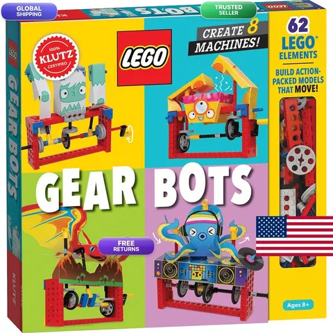 Klutz Lego Gear Bots STEM Activity Kit Ages 8-12