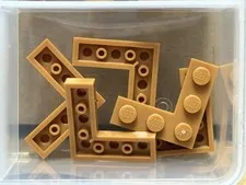 LEGO Parts - Medium Nougat Plate 3 x 3 Corner - No 77844 - QTY 5