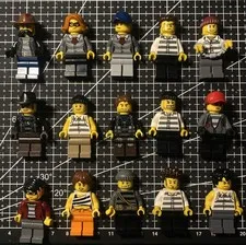 lego minifigures (criminals, robbers, city) - bulk