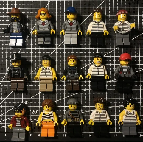 lego minifigures (criminals, robbers, city) - bulk