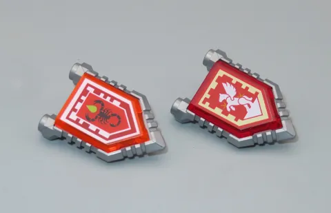 LEGO #7 Nexo Knights shields with tiles for minifigures lot red