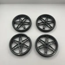 Lot of 4 LEGO Mindstorm Technic Wheels Motorcycle Rims Only Replacement Parts