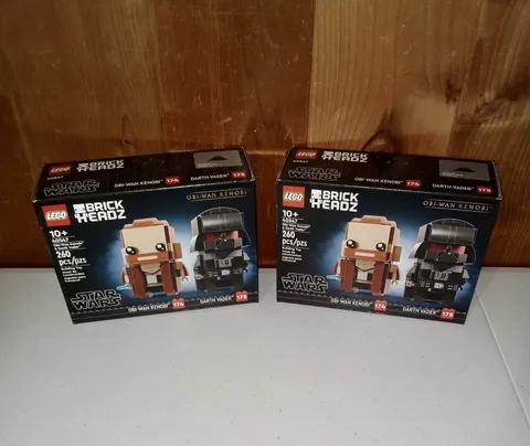 *LOT Of 2* LEGO BRICKHEADZ Star Wars 40547 Obi-Wan Kenobi & Darth Vader NEW