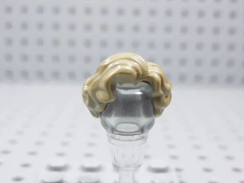 LEGO Dark Tan Female Girl Short Hair Wavy Minifig AC