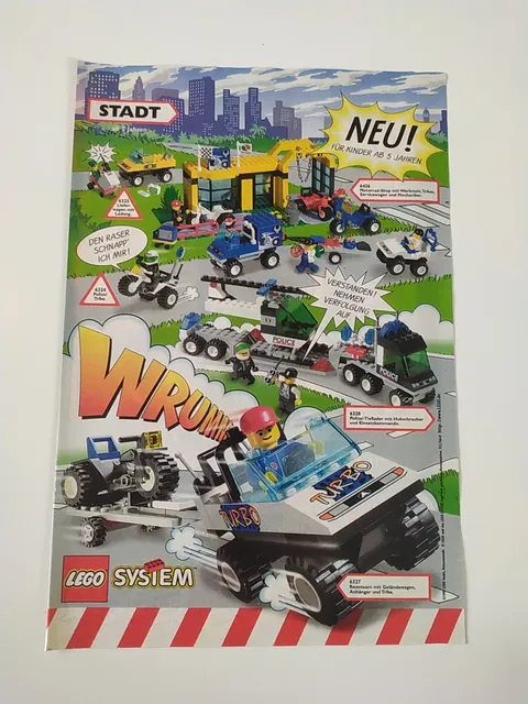 Rare Advertising Flyer Promotional Sheet LEGO City City 6426 6328 6327 6325 6324 1998