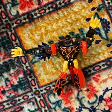 LEGO Minifigure Plastic Buildable Figure - Black Orange Yellow