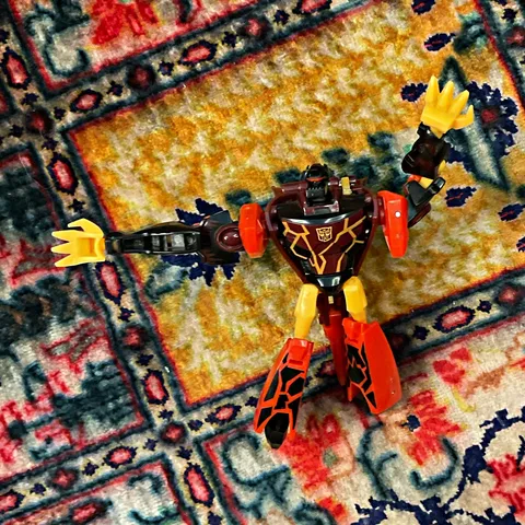 LEGO Minifigure Plastic Buildable Figure - Black Orange Yellow