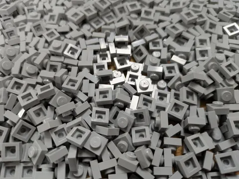 Lego x964 Light Bluish Gray Plates 1 x 1 Stud Pieces # 3024 Lot Parts Bulk