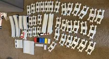 51 Piece Light Gray Lego Duplo Rare Bridge Split Curve Straight Lot Free US SHIP