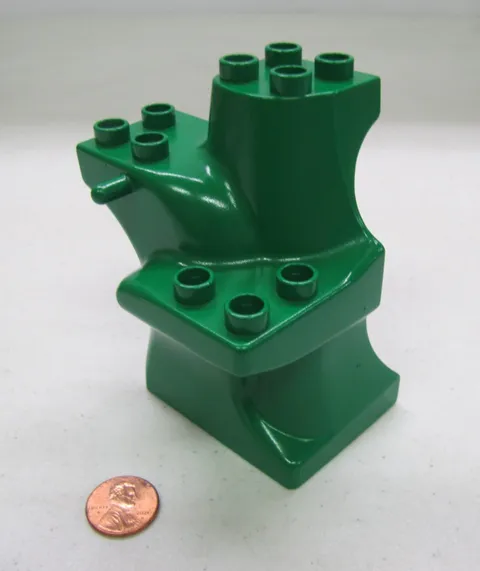 Rare Lego Duplo Green Tree Trunk Plant Base Segment Forest Friends Vintage